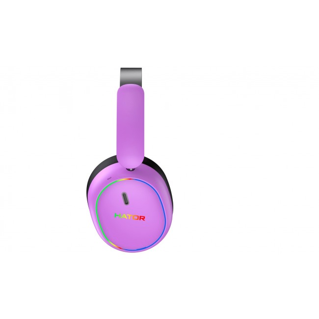 HATOR Phoenix 2 Wireless Headset Wired & Wireless Head-band Gaming USB Type-C / USB Type-A Bluetooth Violet
