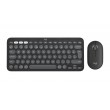 Logitech Pebble 2 Combo keyboard Mouse included Universal RF Wireless + Bluetooth QWERTY US International Graphite