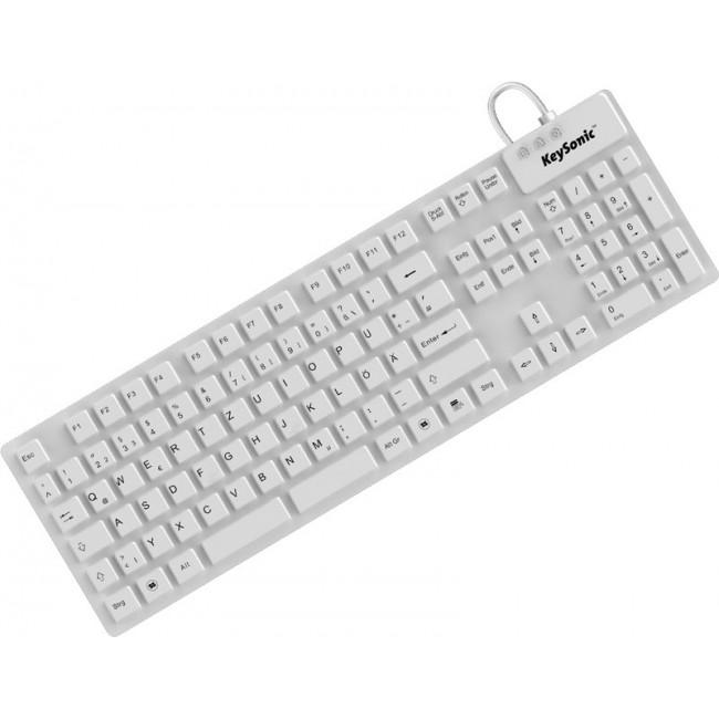 KeySonic KSK-8030 IN (DE) white keyboard Industrial USB QWERTZ German