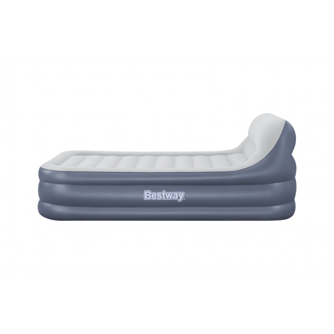 Bestway Tritech SleekFlow Headboard Air Mattress Queen with Built-in AC Pump and Antimicrobial Coating 2.26 m x 1.52 m x 84 cm
