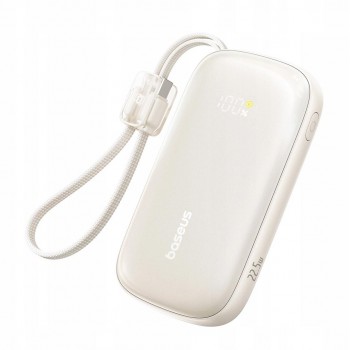 Powerbank Baseus EnerFill FC21 10000 mAh 22,5 W USB-A USB-C tytanowy z od ączanym kablem Lightning