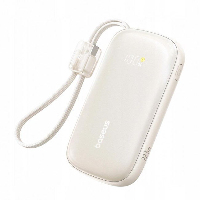 Powerbank Baseus EnerFill FC21 10000 mAh 22,5 W USB-A USB-C tytanowy z od ączanym kablem Lightning