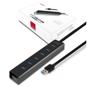 AXAGON HUE-SA7BP - hub - 7 porte