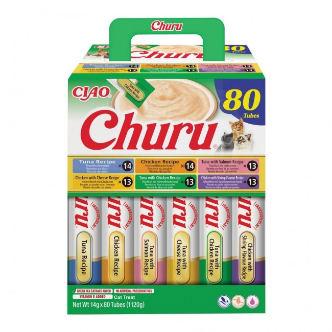 INABA Churu Chicken and tuna mix - cat treats - 80x14g INABA Churu Chicken and tuna mix - cat treats - 80x14g