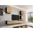 Cama TV stand VIGO 140 30/140/40 black/wotan oak