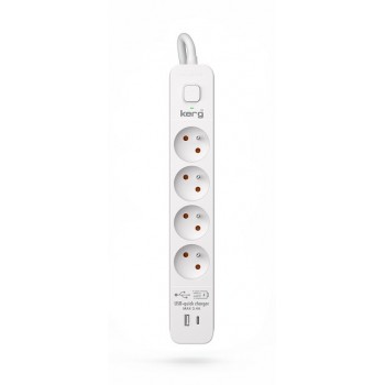KERG power strip with circuit breaker-4 USBC+USBA sockets 16A 1,5m
