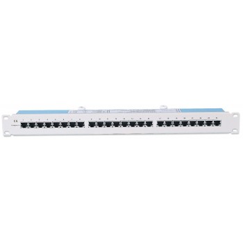 Intellinet Patch Panel, Cat5e, FTP, 24 Port, 1U, Beige/Grey