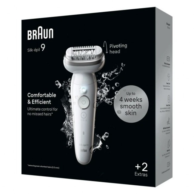Braun Silk- pil 9 BR2-225328 epilator 40 tweezers Grey, White Braun Silk- pil 9 BR2-225328 epilator 40 tweezers Grey, White