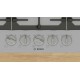 Bosch Serie 6 PCQ7A5I90 hob Stainless steel Built-in 75 cm Gas 5 zone(s) Bosch Serie 6 PCQ7A5I90 hob Stainless steel Built-in 75 cm Gas 5 zone(s)