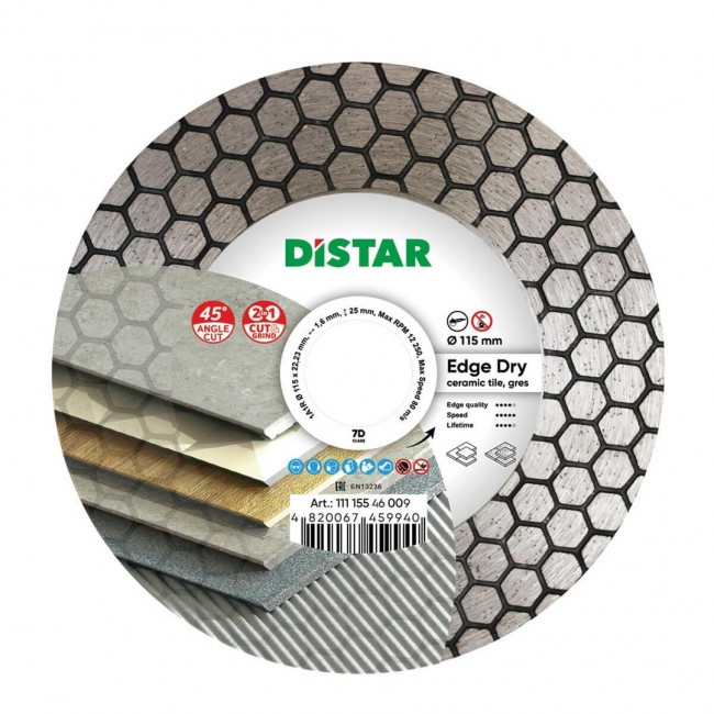 Diamond blade EDGE DRY 115 x 1.6 x 25 x 22.23 mm