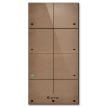 Grenton touch panel / 8 touch zones / TF-Bus / bright, natural leather front