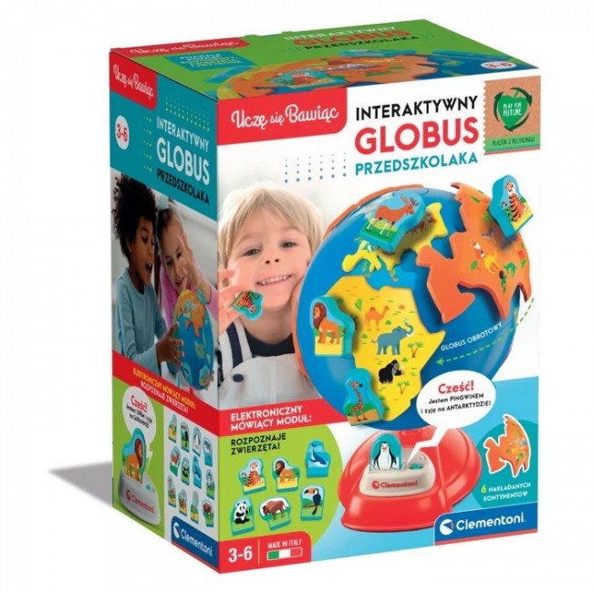 Clementoni Set Interactive Globe for Preschoolers Clementoni Set Interactive Globe for Preschoolers