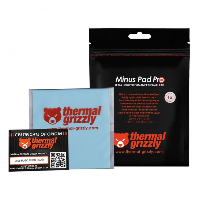 Thermal Grizzly Minus Pad Pro - 100 x 100 x 1.5 mm Thermal Grizzly Minus Pad Pro - 100 x 100 x 1.5 mm