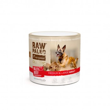 VETEXPERT Raw Paleo Olympic Beef Medium Large Mono - dog treat - 90g