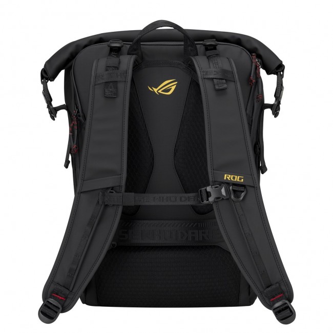 ASUS ROG SLASH Edition 20 backpack Roll top backpack Black Polyester, PU leather