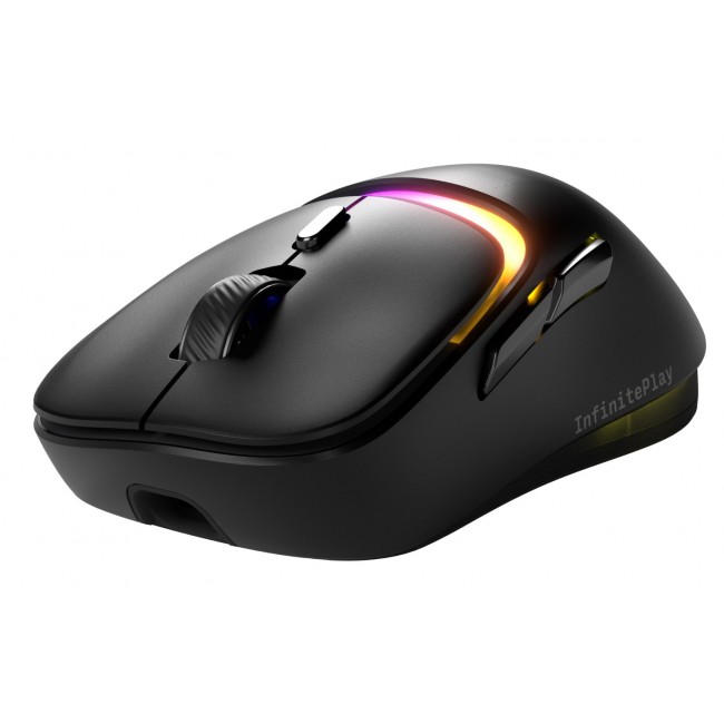 Glorious Gaming Model D3 Wireless Gaming Mouse - InfinitePlay Swappable Battery System, 8k Polling, 130M Click Optical Switches, Ultralight 69g, 30K DPI Optical Sensor, RGB - Black