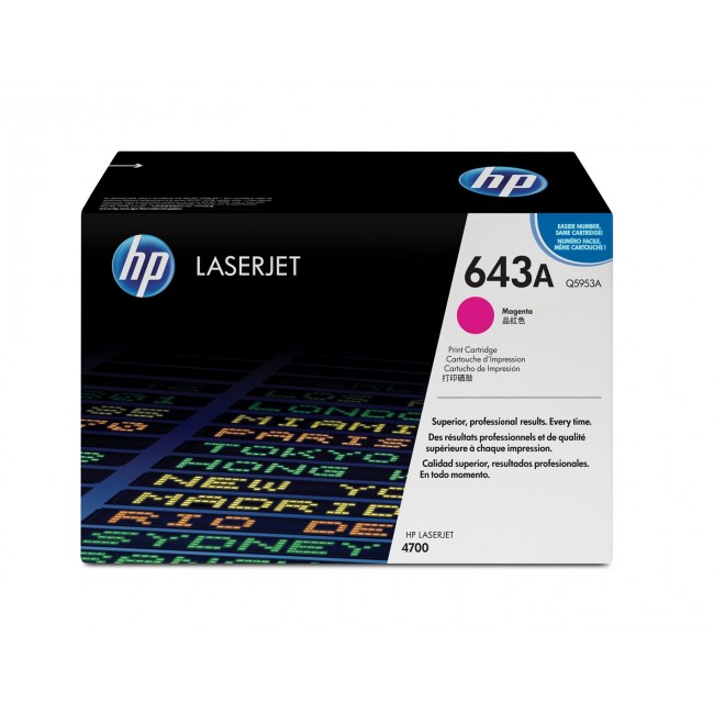 HP 643A Magenta Original LaserJet Toner Cartridge HP 643A Magenta Original LaserJet Toner Cartridge