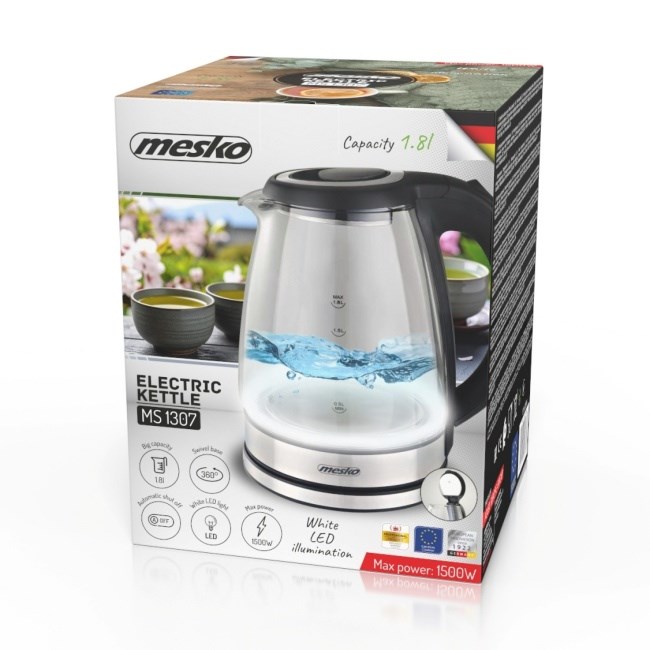 Mesko MS 1307 Glass Electric Kettle 1.8 L
