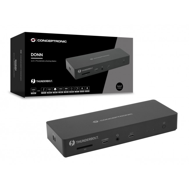 Conceptronic DONN30B 13-in-1 Thunderbolt 4 Docking Station