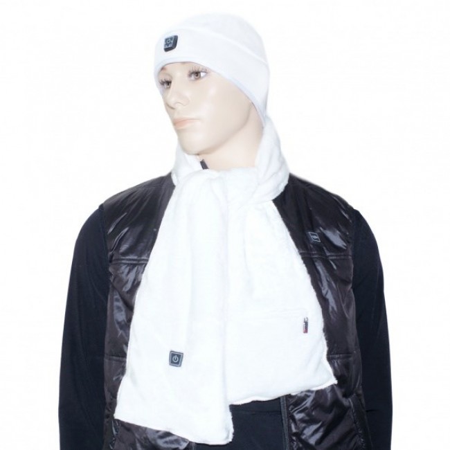 Glovii GA1W winter sport body protection Heated scarf Skiing, Snowboarding Unisex Polyester White Glovii GA1W winter sport body protection Heated scarf Skiing, Snowboarding Unisex Polyester White