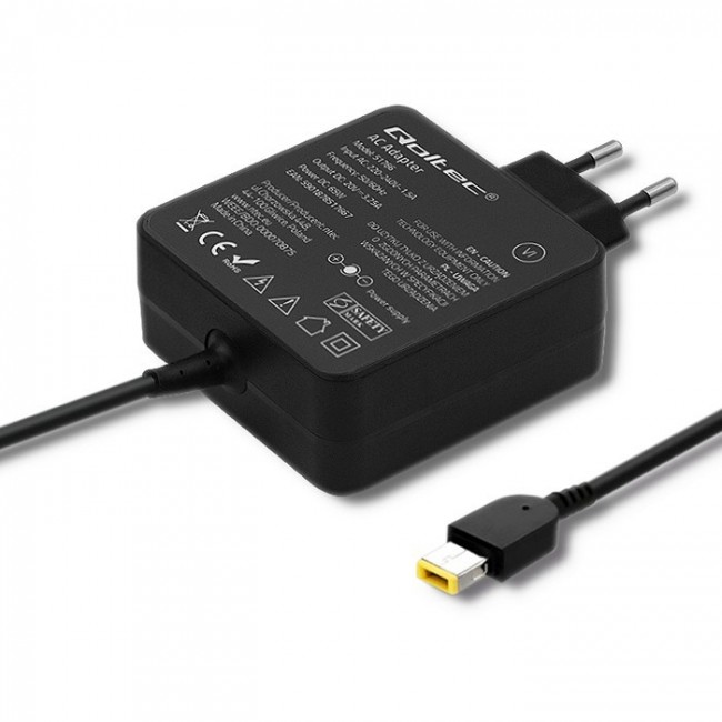 Qoltec 51766 Power adapter for Lenovo 65W | 20V |3.25A | Slim tip+pin Qoltec 51766 Power adapter for Lenovo 65W | 20V |3.25A | Slim tip+pin
