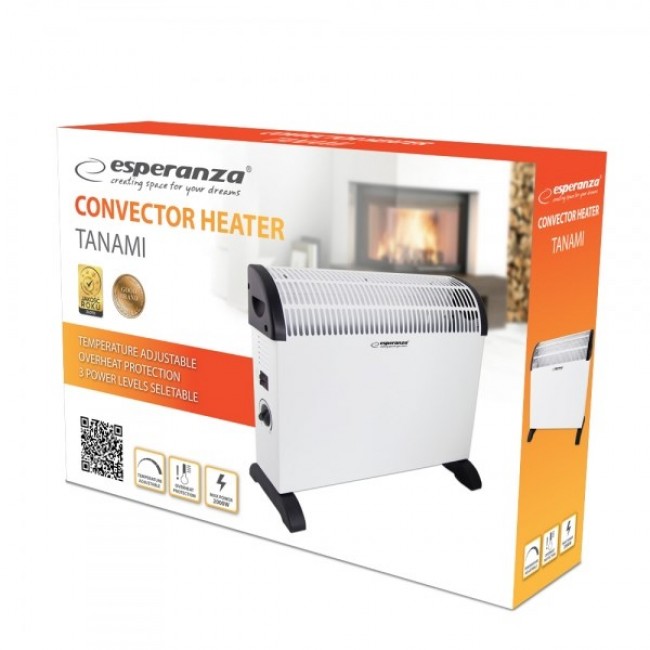 Esperanza EHH008 electric space heater Indoor White 2000 W Convector electric space heater Esperanza EHH008 electric space heater Indoor White 2000 W Convector electric space heater