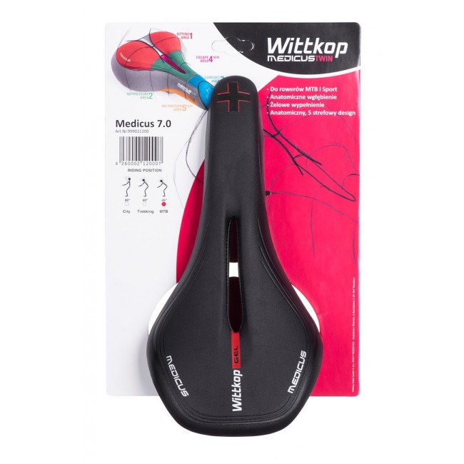 Bike Saddle Wittkop Medicus Twin 7.0 Bike Saddle Wittkop Medicus Twin 7.0