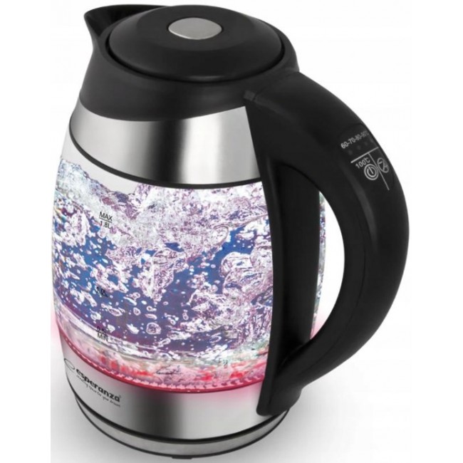 Esperanza EKK026 electric kettle 1.7 L Black,Transparent 2200 W Esperanza EKK026 electric kettle 1.7 L Black,Transparent 2200 W