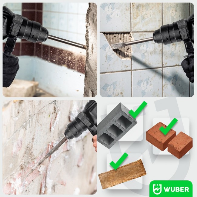 Rotary hammer with 4 J impact energy 2500 W W28920 WUBER Rotary hammer with 4 J impact energy 2500 W W28920 WUBER