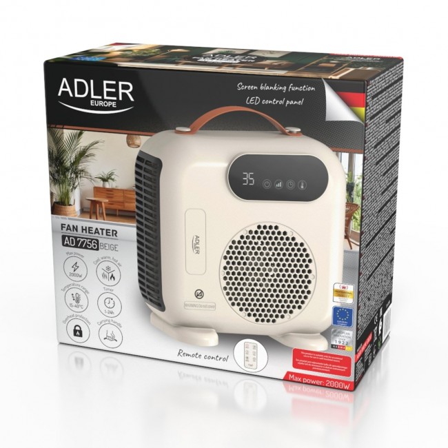 Fan Heater ADLER AD 7756 Beige