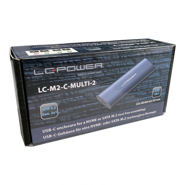 LC-Power LC-M2-C-MULTI-2 storage drive enclosure SSD enclosure Anthracite M.2