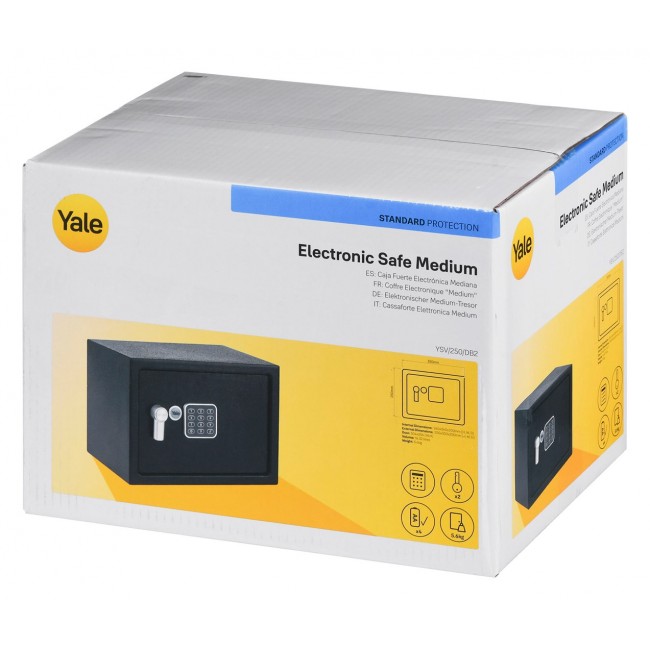 Yale YSV/250/DB2 Free Standing Safe 16.3 l Steel Black Yale YSV/250/DB2 Free Standing Safe 16.3 l Steel Black