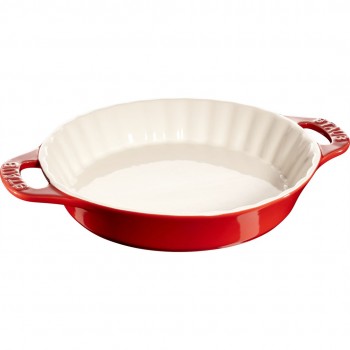 Staub Round Ceramic Cake Platter - 2 ltr, Red