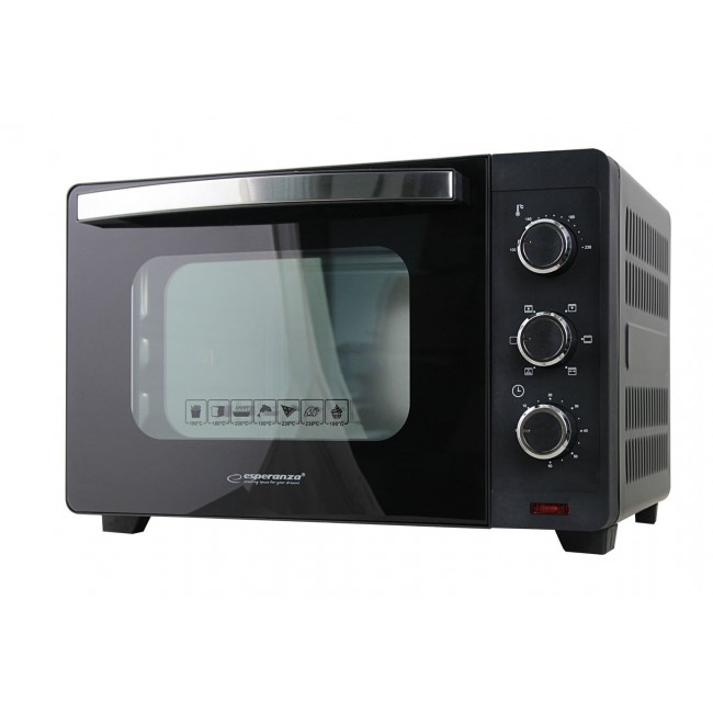 Esperanza EKO006N Mini oven with convection and spit 25 l 1600W Black