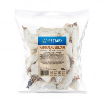 PETMEX Rabbit paws with fur Mono dog treat 500g