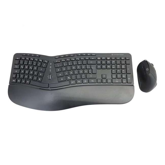 Conceptronic ORAZIO ERGO Wireless Ergonomic Keyboard & Mouse Kit, German layout Conceptronic ORAZIO ERGO Wireless Ergonomic Keyboard & Mouse Kit, German layout