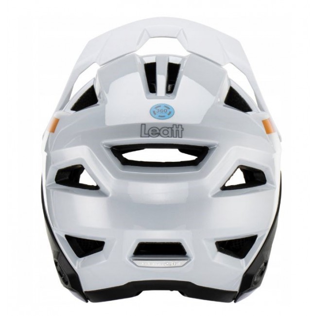 LEATT MTB Enduro 2.0 V23 Bike Helmet with Removable Chin Guard, Size L (59 63 cm), White