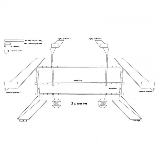 STAND4ME LT PRO Laptop Stand Controller Mixer
