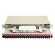 Equip 24-Port Fiber Optic Splice Box, SC Duplex, OM4, 1U, Equipped, Grey