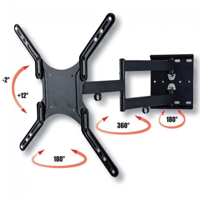 Techly 23-55 Universal LCD TV Wall Mount Bracket Black Techly 23-55 Universal LCD TV Wall Mount Bracket Black