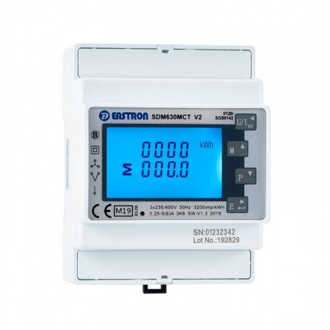 Solplanet Accessories // 3 Phase Energy Meter for Solplanet Inverters / Eastron SDM630-MCT / Semi-Indirect Measurement Using Current Transformers (Not Included) / 2 Years Warranty Solplanet Accessories // 3 Phase Energy Meter for Solplanet Inverters / Eastron SDM630-MCT / Semi-Indirect Measurement Using Current Transformers (Not Included) / 2 Years Warranty