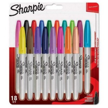 Sharpie Fine marker 18 pc(s) Fine tip Multicolour