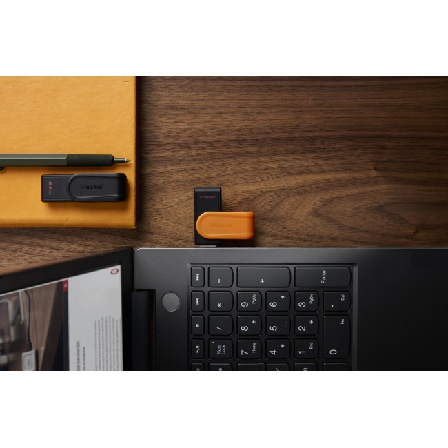 Kingston Technology DataTraveler 256GB Portable USB 3.2 Gen 1 Exodia S (Black/Orange)