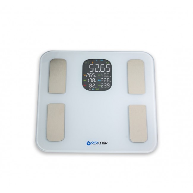 Electronic bathroom scale OROMED ORO-BLUETOOTH SMART white