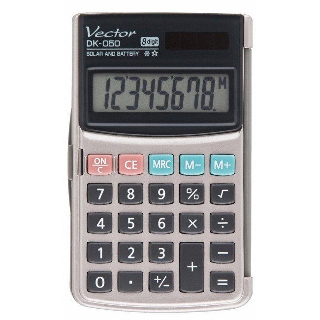 Vector DK-050 Pocket Calculator, Grey