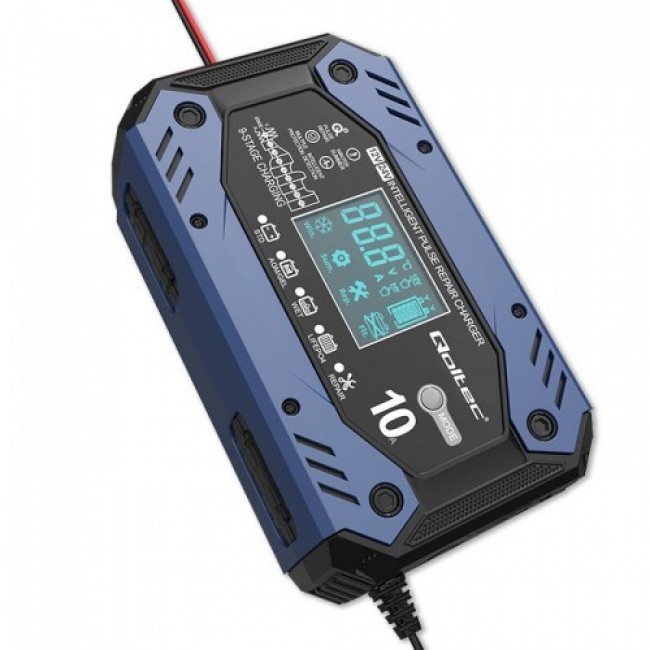 Qoltec 52482 vehicle battery charger 12/24 V Black, Blue Qoltec 52482 vehicle battery charger 12/24 V Black, Blue