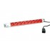 Bachmann 333.936 power extension 2 m 9 AC outlet(s) Indoor Grey, Red