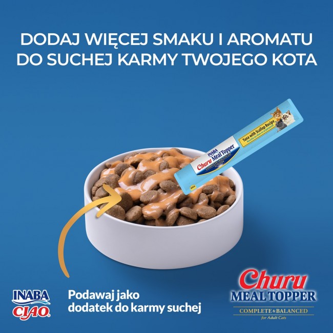 INABA Churu Meal Topper Tuna with scallop - cat treats - 4 x 14g INABA Churu Meal Topper Tuna with scallop - cat treats - 4 x 14g