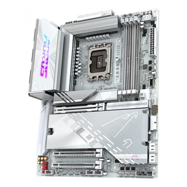 GIGABYTE Z890 AORUS PRO ICE Motherboard - Supports Intel Core Ultra (Series 2) CPUs, 16+1+2 phases VRM, up to 9500MHz DDR5 (OC), 1xPCIe 5.0 + 4xPCIe 4.0, Wi-Fi 7, 5GbE LAN, Thunderbolt 4