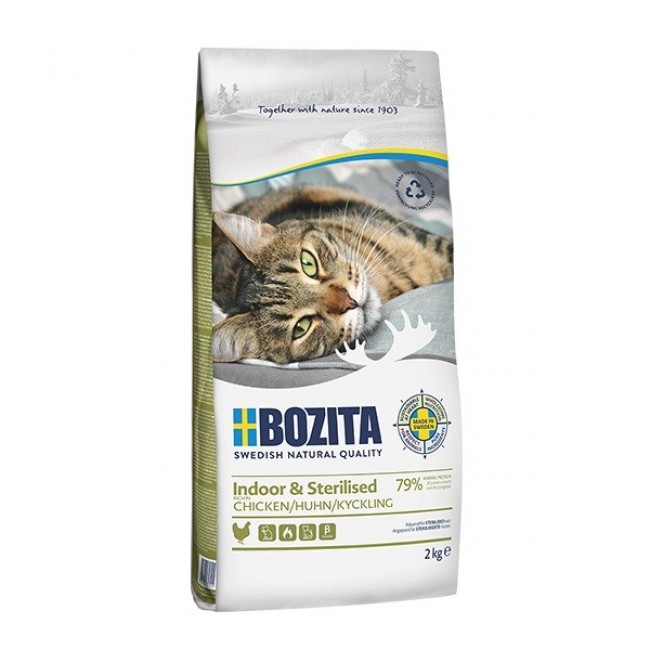 BOZITA Indoor & Sterilised Chicken - dry cat food - 10kg